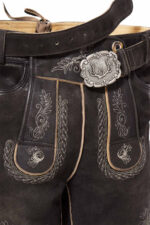 German Hunter Black Lederhosen