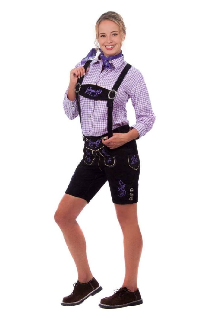 Anika Women’s Black Lederhosen