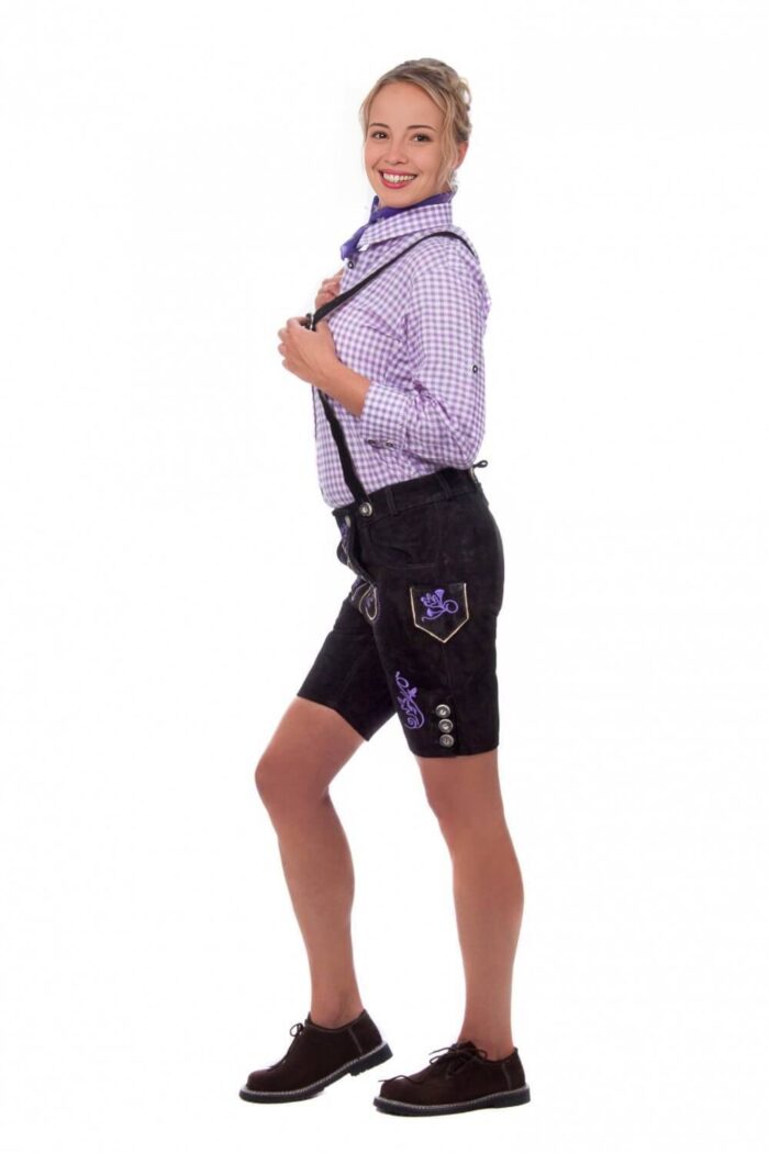 Anika Women’s Black Lederhosen