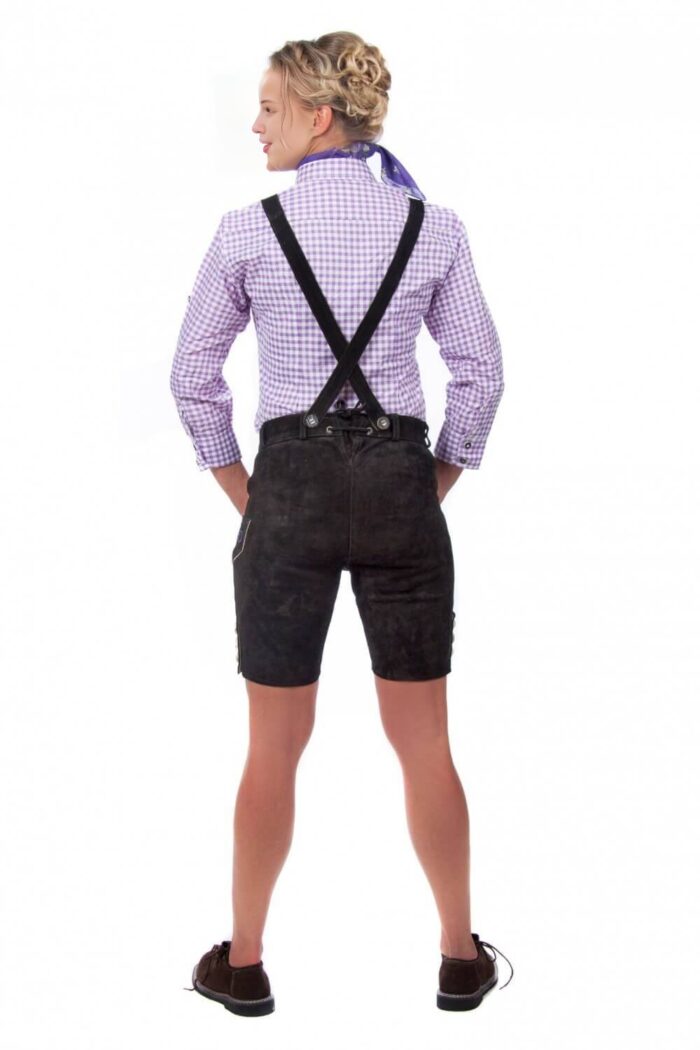 Anika Women’s Black Lederhosen