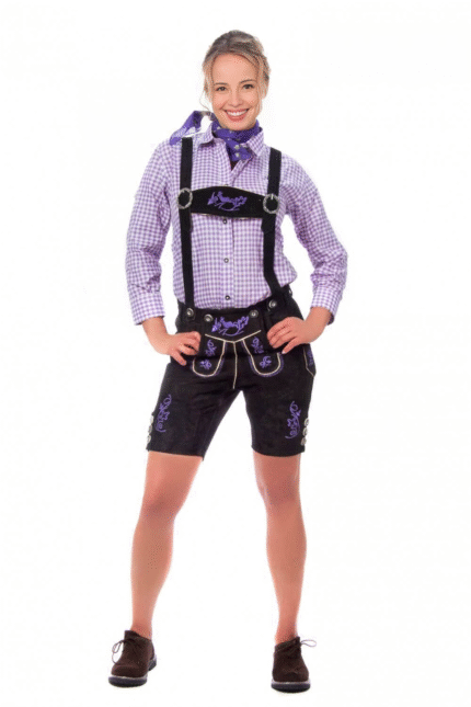 Anika Women’s Black Lederhosen