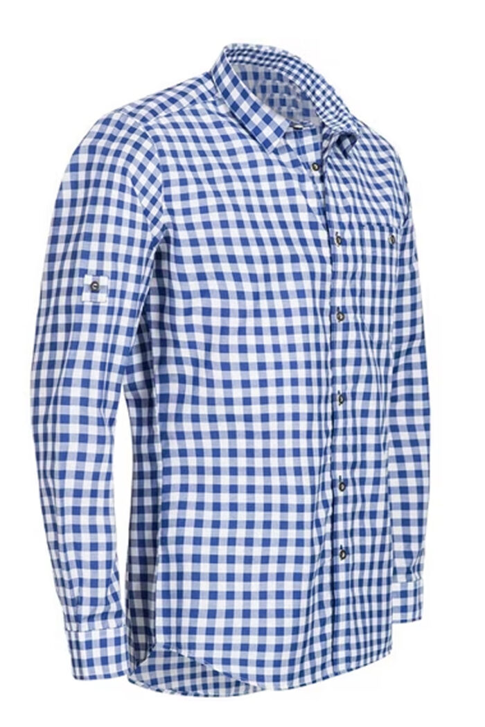 Bach Lederhosen Shirt Basic Blue checker