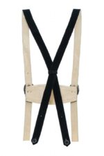 Black Charcoal Lederhosen Suspenders For Men