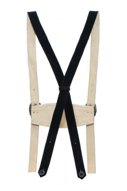 Black Charcoal Lederhosen Suspenders For Men