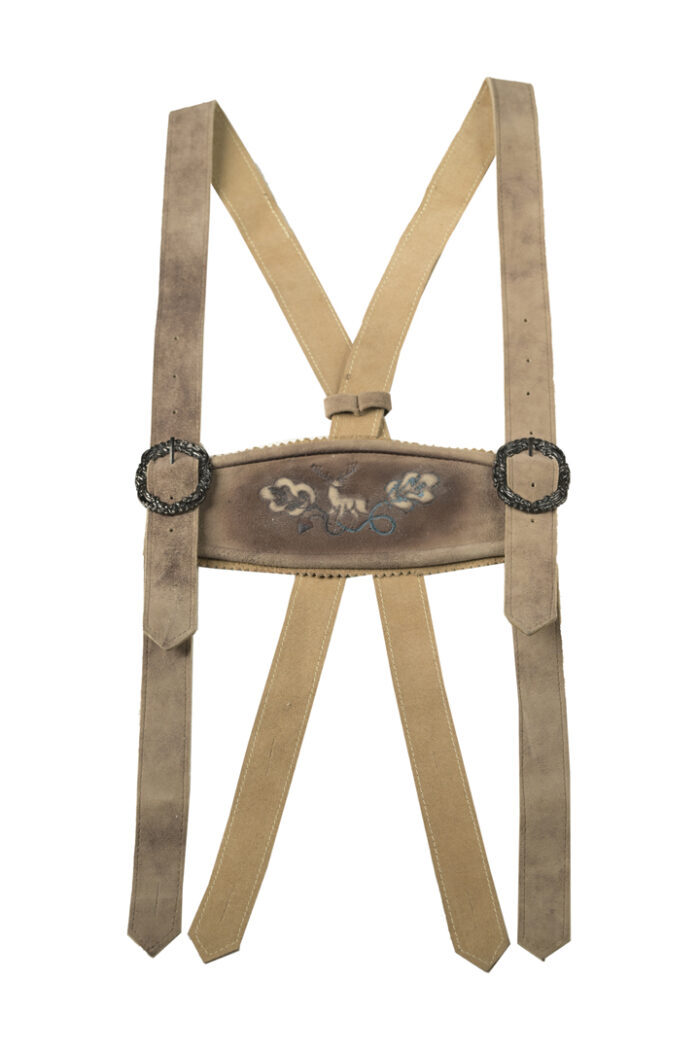 Brown Flare Oktoberfest Suspenders For Men