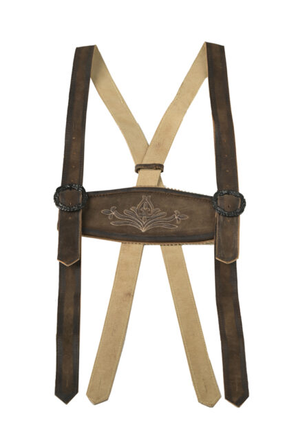 Brown Stylish Bavarian Suspenders For Men