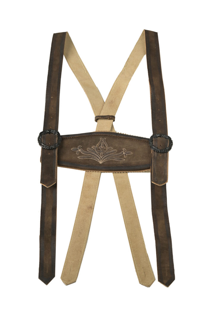 Brown Stylish Bavarian Suspenders For Men