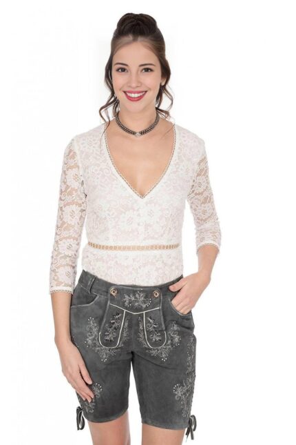Emma Stone Suede Lederhosen Pant for Women