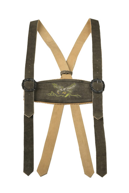 Forest Green Bavarian Suspenders For Men