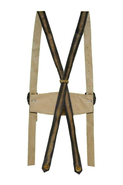 Greenish Brown Bavarian Lederhosen Suspenders For Men