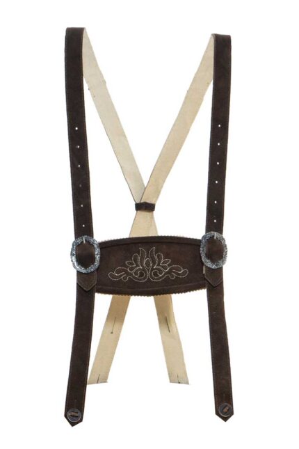 Lederhosen Standard Brown Suspenders For Men