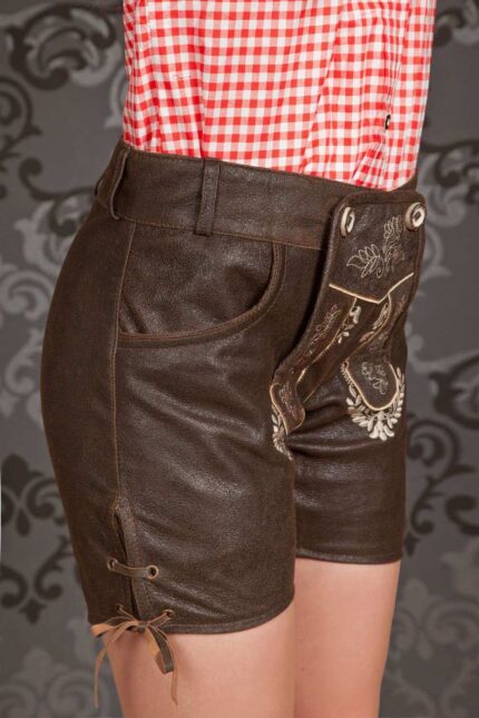 Midnight Raven Brown Suede Lederhosen