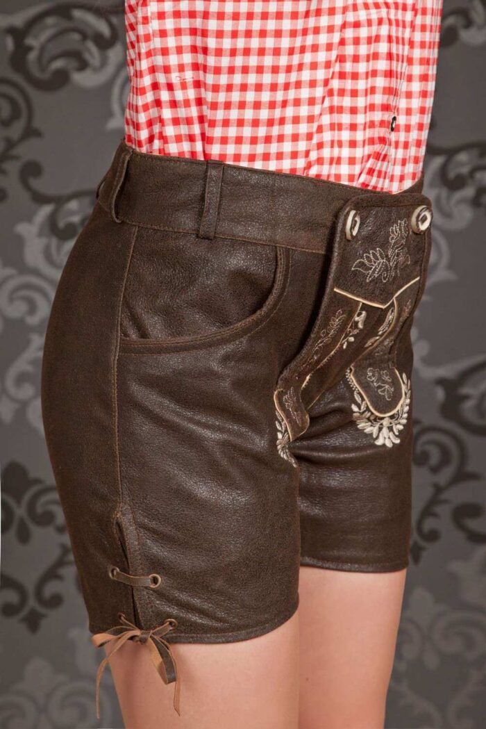 Midnight Raven Brown Suede Lederhosen