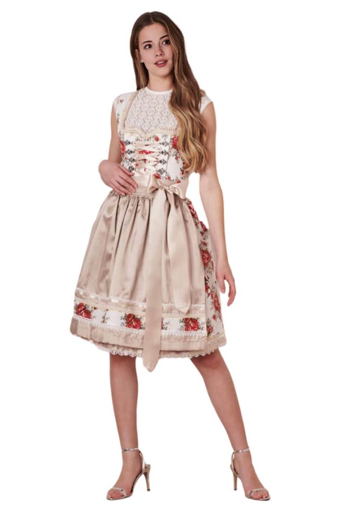 Traditional Dafinë Neziri Floral Dirndl Dress