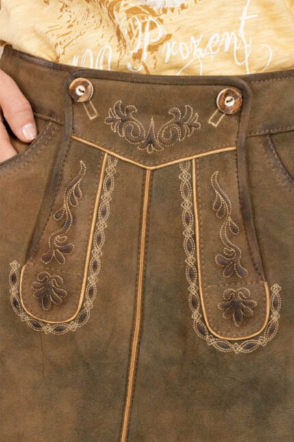 Vintage Brown Women Bavarian Skirt Liesel Pritzker Skirt