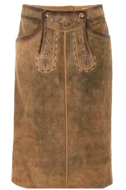 Vintage Brown Women Bavarian Skirt Liesel Pritzker Skirt