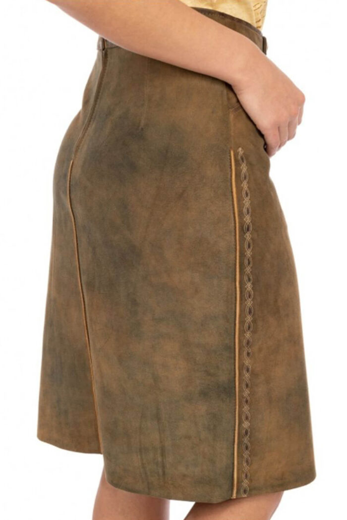 Vintage Brown Women Bavarian Skirt Liesel Pritzker Skirt