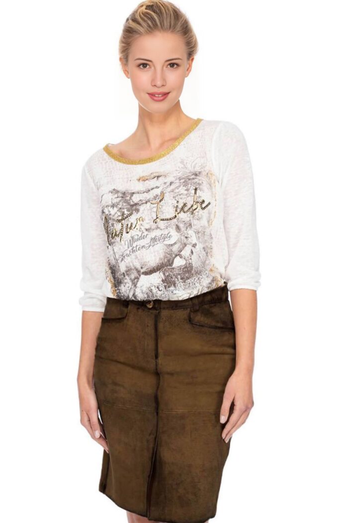Vintage Goat Leather Ladies Bavarian Skirt – Angela Merkel Skirt