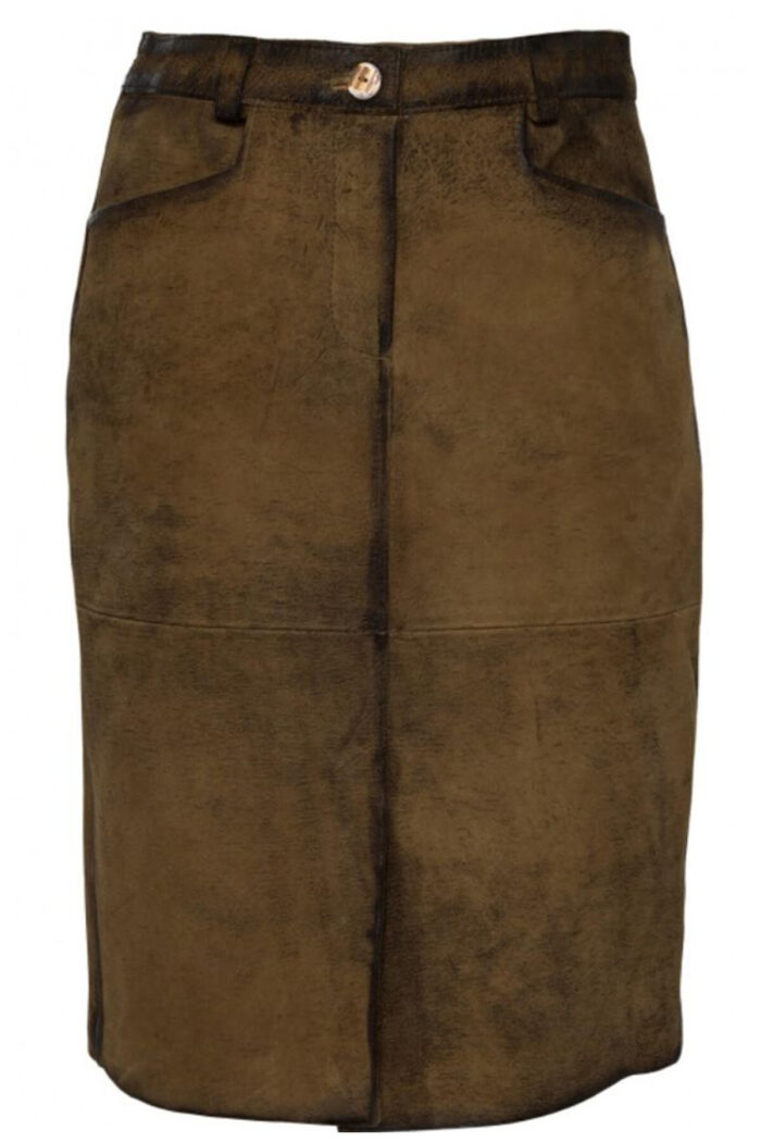 Vintage Goat Leather Ladies Bavarian Skirt – Angela Merkel Skirt