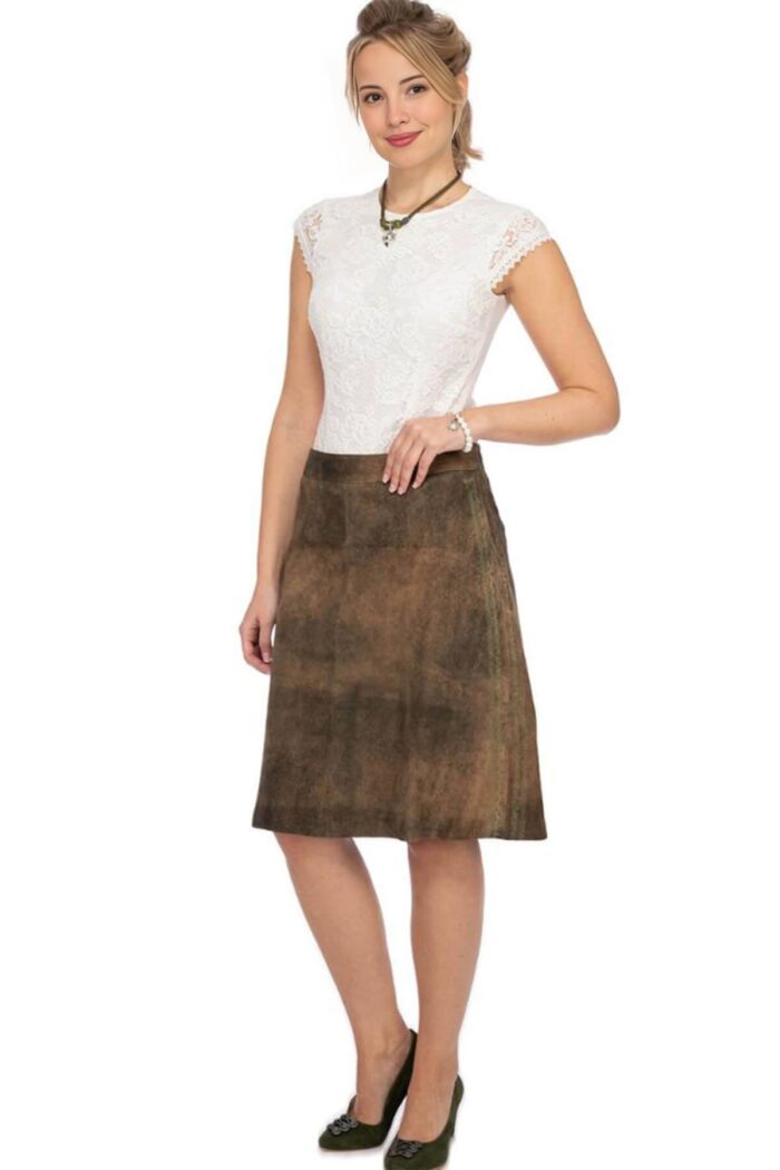 Women’s Bavarian Trachten Leather Skirt - Lena Gercke Skirt