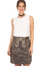 Women’s Sexy Bavarian Lederhosen Skirt – Frankfurt Flair Skirt