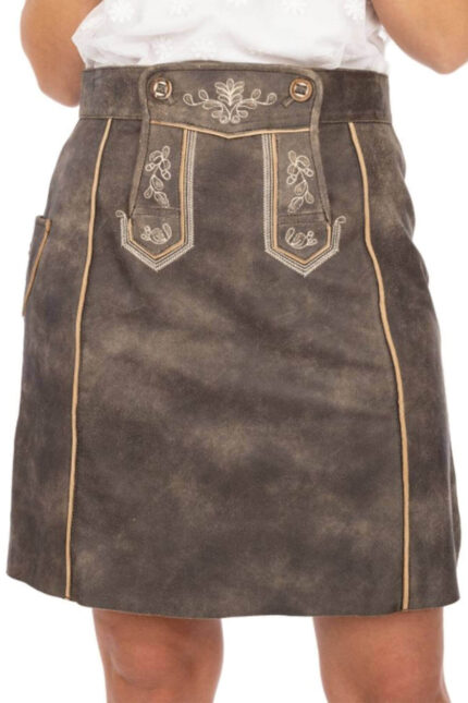 Women’s Sexy Bavarian Lederhosen Skirt – Frankfurt Flair Skirt