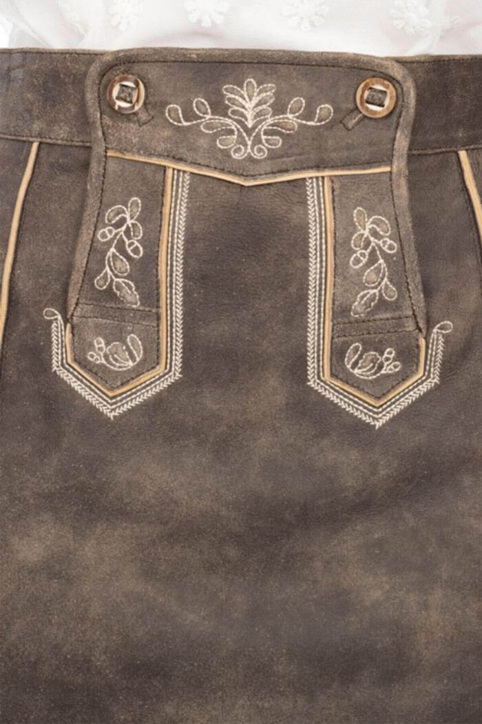 Women’s Sexy Bavarian Lederhosen Skirt – Frankfurt Flair Skirt