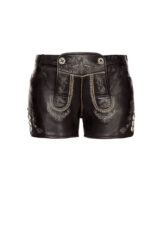 Wunsiedel Black German Leather Lederhosen