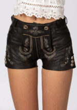 Wunsiedel Black German Leather Lederhosen